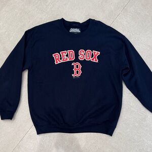 Vintage Stitches Men's Navy Red Sox Crewneck Sweater